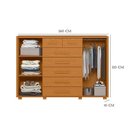 Ver imagem 3 de Guarda Roupa Napoli com 6 Portas Bronze Cinamomo e Cômoda Fontana Cinamomo - Móveis Albatroz