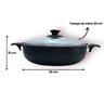Panela Frigideira Grande Wok C/ Alça 30 Cm Antiaderente 3l - 2