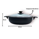 Ver imagem 2 de Panela Frigideira Grande Wok C/ Alça 30 Cm Antiaderente 3l