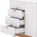 Ver imagem 5 de Cômoda Sapateira para Quarto 1 Porta 4 Gavetas Paraty V01 Branco Camarim Flex - Lyam Decor