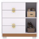 Ver imagem 7 de Cômoda Sapateira para Quarto 1 Porta 4 Gavetas Paraty V01 Branco Camarim Flex - Lyam Decor