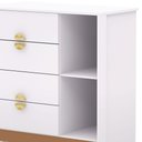 Ver imagem 4 de Cômoda Sapateira para Quarto 1 Porta 4 Gavetas Paraty V01 Branco Camarim Flex - Lyam Decor