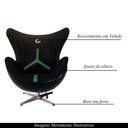 Ver imagem 3 de Poltrona Decorativa Egg Chair Aventador Verde/Preto - Gran Belo
