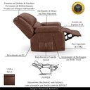 Ver imagem 3 de Poltrona do Papai Reclinável Sala de Cinema Barcelona Power Touch Usb Pu Marrom Brilho G23 Encantum