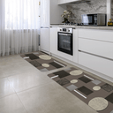 Ver imagem 1 de Kit Tapete de Cozinha 2 Peças Elementos Geométricos