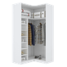 MÓDULO CLOSET CANTO A200XLX98XLY108 C/ NICHOS E CABIDEIRO M366.B MUNDI MOVEIS - 1