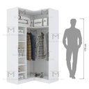 Ver imagem 4 de MÓDULO CLOSET CANTO A200XLX98XLY108 C/ NICHOS E CABIDEIRO M366.B MUNDI MOVEIS