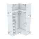 Ver imagem 5 de MÓDULO CLOSET CANTO A200XLX98XLY108 C/ NICHOS E CABIDEIRO M366.B MUNDI MOVEIS