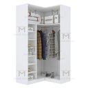 Ver imagem 3 de MÓDULO CLOSET CANTO A200XLX98XLY108 C/ NICHOS E CABIDEIRO M366.B MUNDI MOVEIS