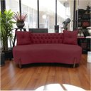 Ver mais imagens de Sofá 2 Lugares Orgânico Curvo Tókio 150cm Suede Marsala