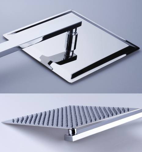 Ducha de Metal Parede Quadrada 20x20 cm c/ Braço 38 cm - 1
