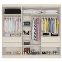Ver imagem 2 de Guarda Roupa Casal com Espelho 6 Portas 4 Gavetas - Oslo-off White - Made Marcs