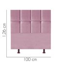 Ver imagem 2 de Cabeceira Poliana Cama Box Solteiro 100 Cm Suede Rosa