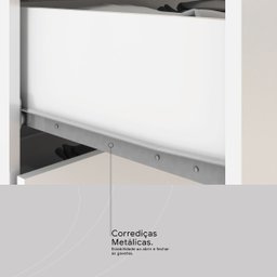 Cômoda London 2 Portas 7 Gavetas Branco - Demóbile - 3