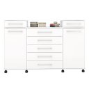 Ver mais imagens de Cômoda London 2 Portas 7 Gavetas Branco - Demóbile