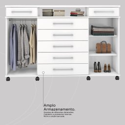 Cômoda London 2 Portas 7 Gavetas Branco - Demóbile - 13
