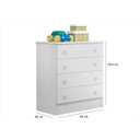 Ver imagem 3 de Quarto Infantil Berço e Cômoda Bebê - Branco
