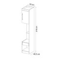 Ver imagem 3 de Armário Criado Modena 1 Porta Modulado Amendola Branco - Demóbile