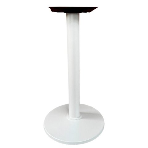 Base de Mesa Zeta em Ferro Branco 72,50 Cm (altura) com Disco Redondo