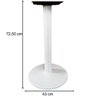 Base de Mesa Zeta em Ferro Branco 72,50 Cm (altura) com Disco Redondo - 3