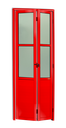 Ver imagem 1 de Porta Alumínio Camarão Lambril/Vidro e.L25 Vermelho 70 V.Boreal Brimak