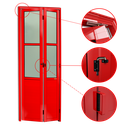 Ver imagem 2 de Porta Alumínio Camarão Lambril/Vidro e.L25 Vermelho 70 V.Boreal Brimak