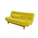 Ver imagem 6 de Sofá Cama Dubai 3 Lugares Império Reclinável Casal Pés Madeira Amarelo 374
