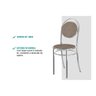 Kit 6 Cadeiras de Cozinha 190 Aço 6 Uni Prata/courano Branco - Carraro - 5