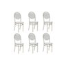 Kit 6 Cadeiras de Cozinha 190 Aço 6 Uni Prata/courano Branco - Carraro - 1
