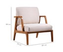 Ver imagem 2 de Poltrona Dunas Estofada Assento Macramê Base Amêndoa 69cm - 69790
