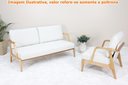 Ver imagem 4 de Poltrona Dunas Estofada Assento Macramê Base Amêndoa 69cm - 69790