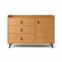 Ver imagem 5 de Cômoda Trocador Infantil Carol com 3 Gavetas e 1 Porta Nature - Rede Móveis