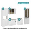 Ver imagem 5 de Cozinha Completa Milla Space 15 Portas 3 Gavetas MDF 340cm Branco
