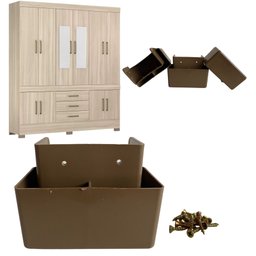 Kit 8 Pés de Guarda Roupa e Pé para Moveis Estante Rack 5cm - 2