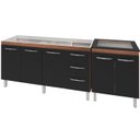Ver imagem 1 de Balcao Pia 160cm e Cooktop 4 Bocas Savana Preto Mobbs