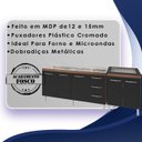 Ver imagem 3 de Balcao Pia 160cm e Cooktop 4 Bocas Savana Preto Mobbs