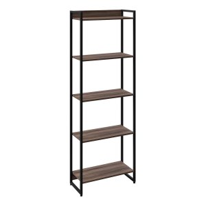 Estante 05 Prateleiras Estilo Industrial 187x60cm Dynamica Nogal