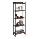 Ver imagem 5 de Estante 05 Prateleiras Estilo Industrial 187x60cm Dynamica Nogal