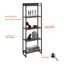 Ver imagem 4 de Estante 05 Prateleiras Estilo Industrial 187x60cm Dynamica Nogal