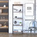 Ver imagem 3 de Estante 05 Prateleiras Estilo Industrial 187x60cm Dynamica Nogal