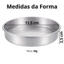 Ver imagem 3 de Kit 50 Formas Pão de Hambúrguer Fundo Fixo Forte 11,5x2,5 em Alumínio