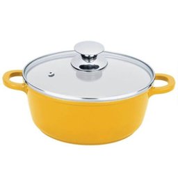 Panela Amarela 16 Cm De Alumínio fundido com Revestimento Cerâmico - Clink - 2