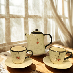 Elegância Artesanal para Seus Momentos de Café: Conjunto Cerâmico Exclusivo - 1