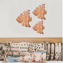 Ver imagem 1 de Kit 3 Peixes Marrom em Madeira