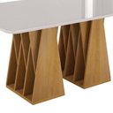 Ver imagem 4 de Mesa para Sala de Jantar 6 Lugares Orquestra Marrom/Marromle/Off White