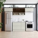 Ver imagem 1 de Cozinha Compacta 100% MDF com Aéreo Basculante de Vidro Fineze
