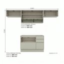 Ver imagem 3 de Cozinha Compacta 100% MDF com Aéreo Basculante de Vidro Fineze
