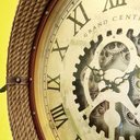 Ver imagem 4 de Relógio De Parede Vintage Alça Corda Couro 76 X 76