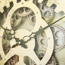 Ver imagem 3 de Relógio De Parede Vintage Alça Corda Couro 76 X 76