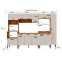 Ver imagem 4 de Cozinha Completa 12 Portas 1 Gaveta 100% Mdf Cm0071 Freijó/off White - Genialflex